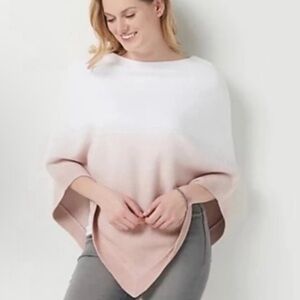 NWTs Barefoot Dreams | Ocean Breeze Poncho In Ombre Rose Mist Ultra Lite OS